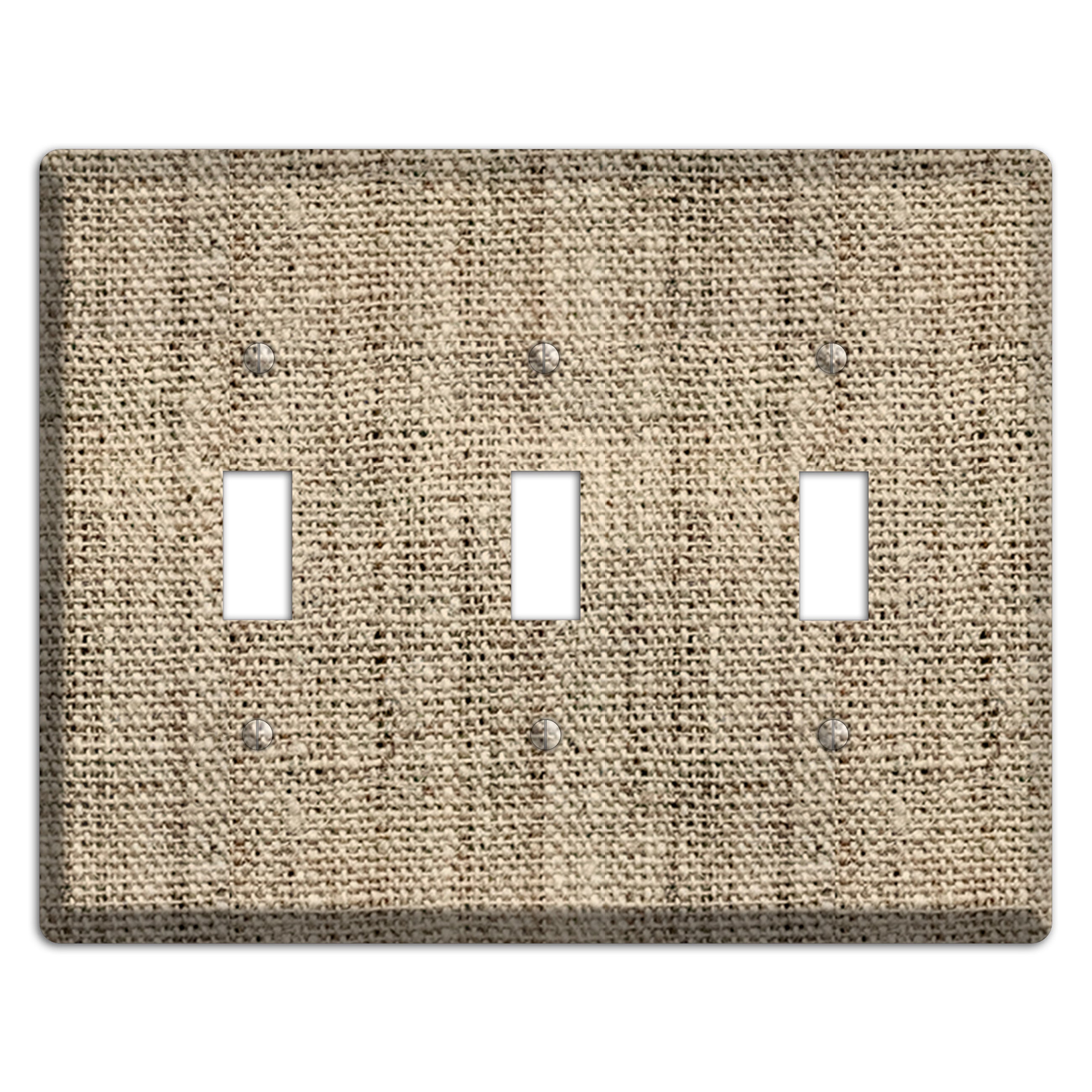 Hillary Burlap 3 Toggle Wallplate