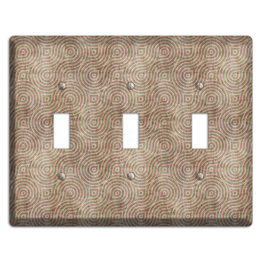 Brown Swirl 3 Toggle Wallplate