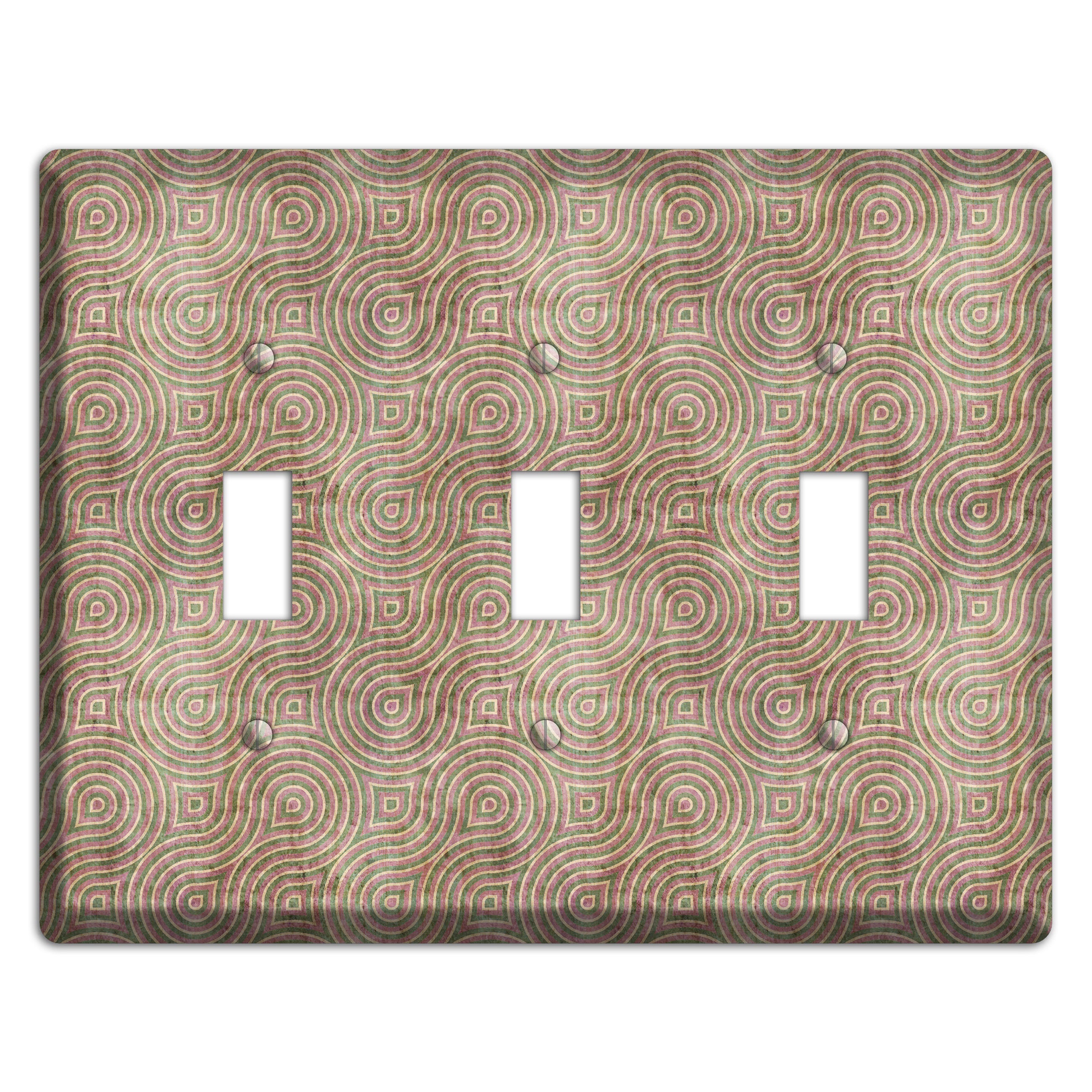 Brown Swirl 3 Toggle Wallplate