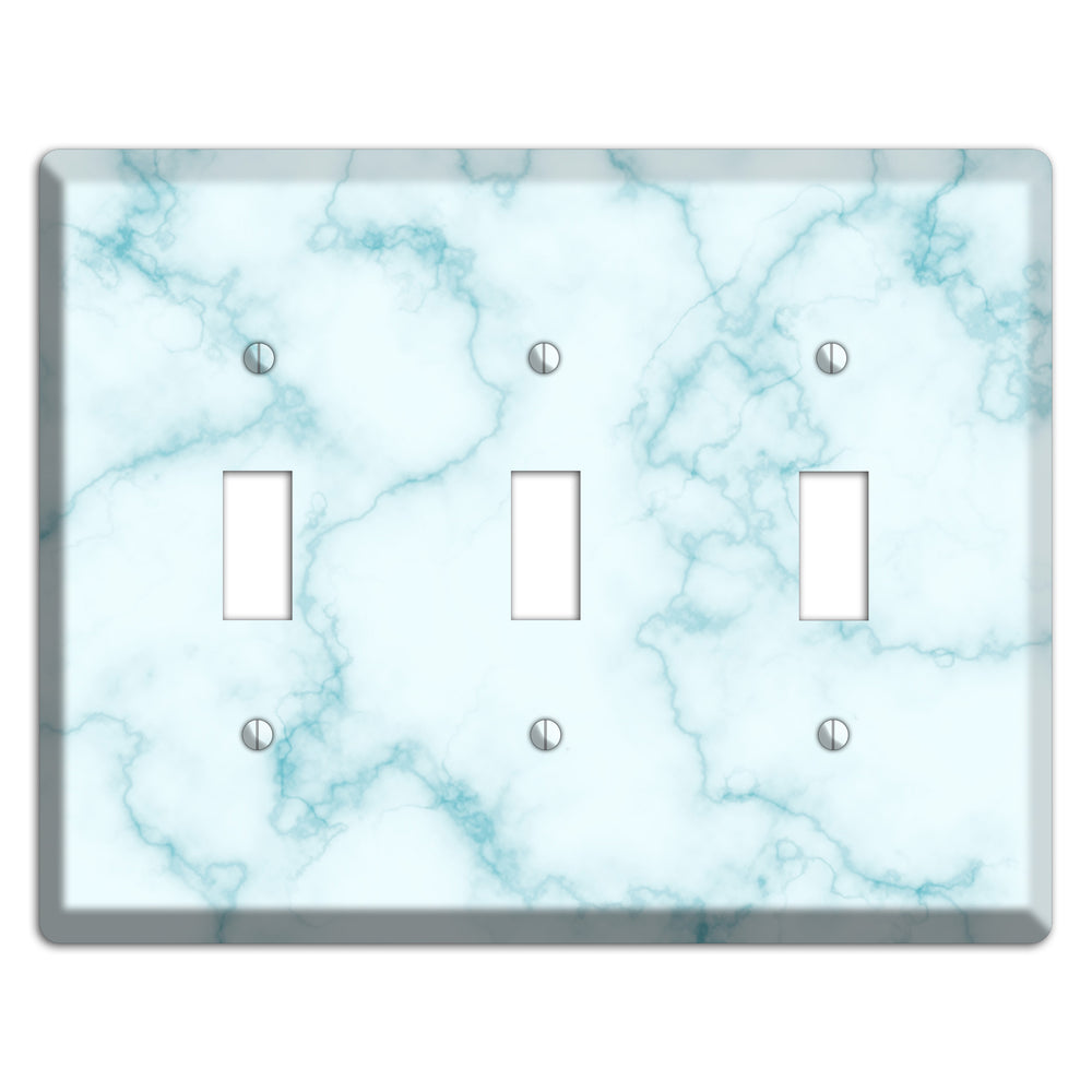 Blue Stained Marble 3 Toggle Wallplate