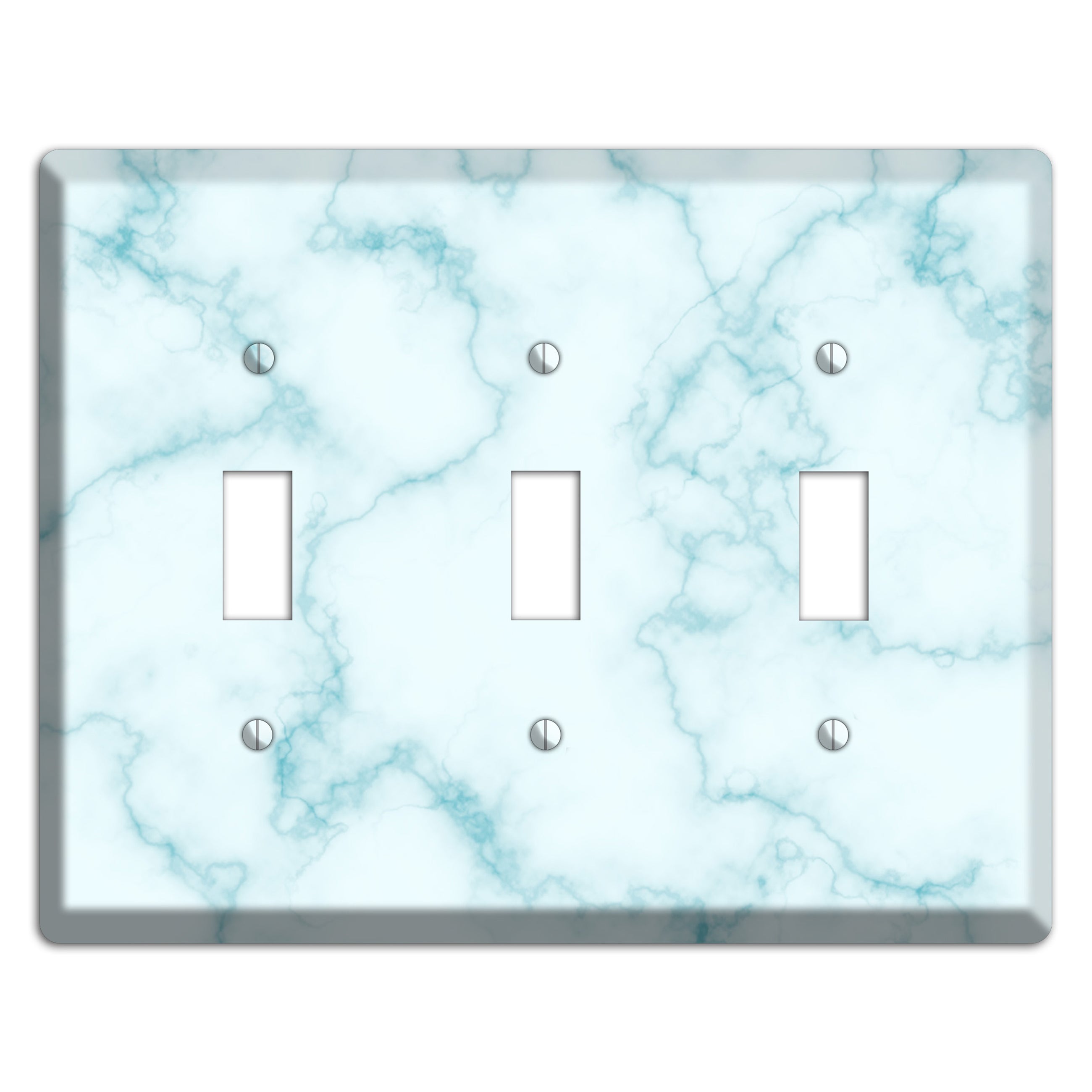 Blue Stained Marble 3 Toggle Wallplate