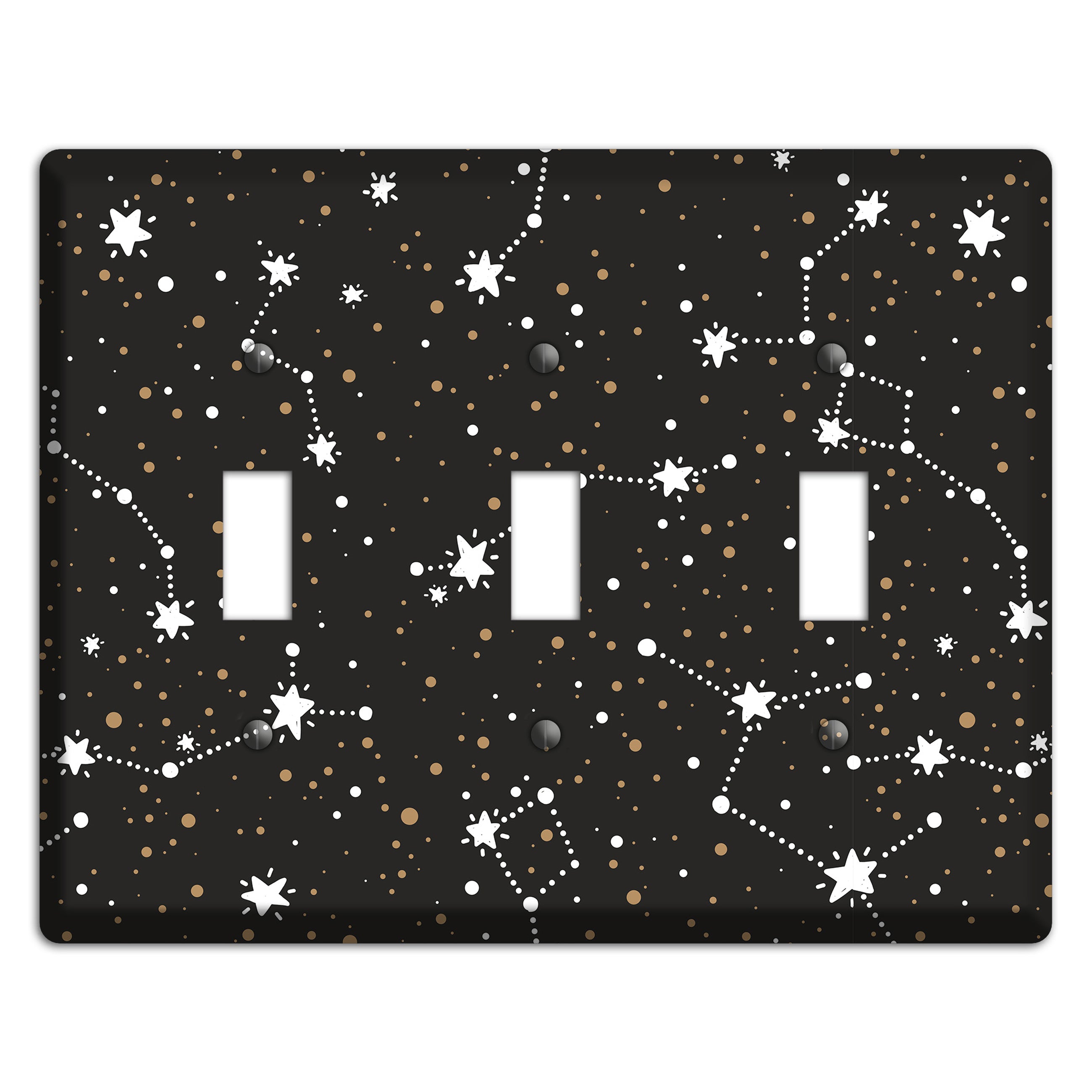 Constellations Black 3 Toggle Wallplate