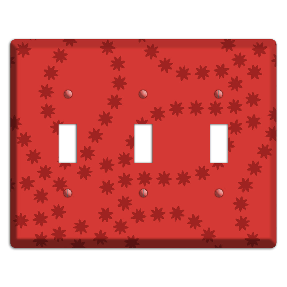 Multi Red Constellation 3 Toggle Wallplate