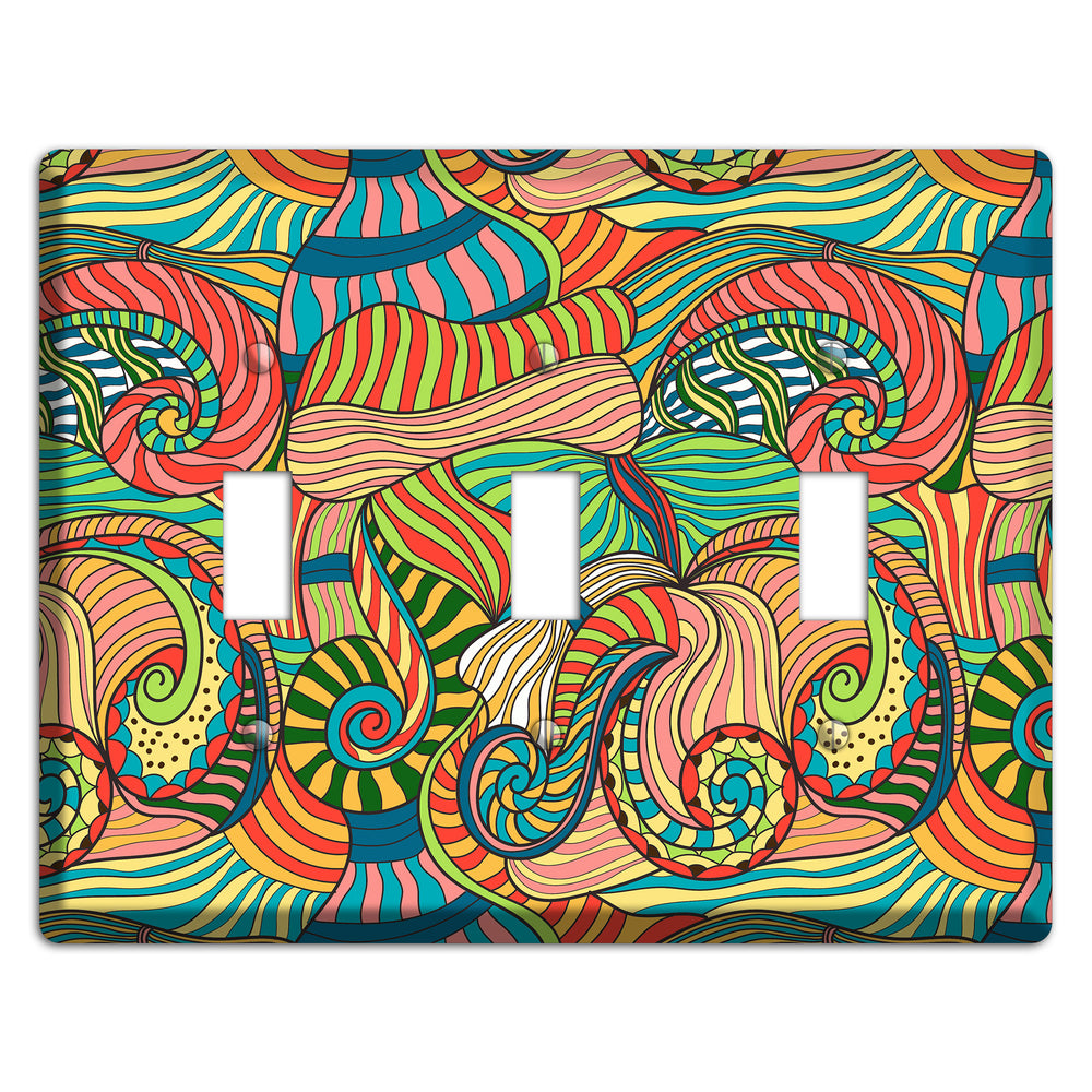 Retro Flourish 3 3 Toggle Wallplate