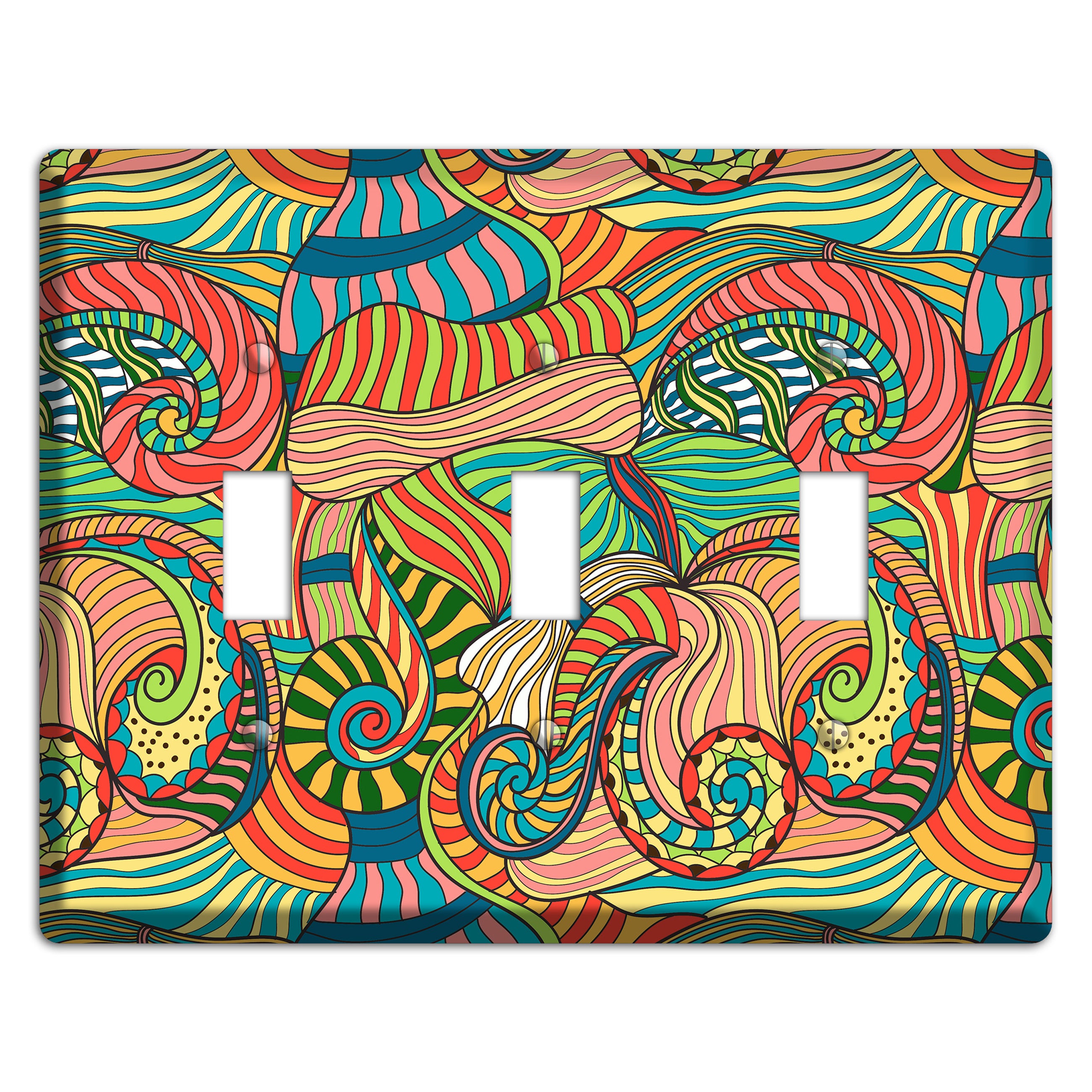 Retro Flourish 3 3 Toggle Wallplate