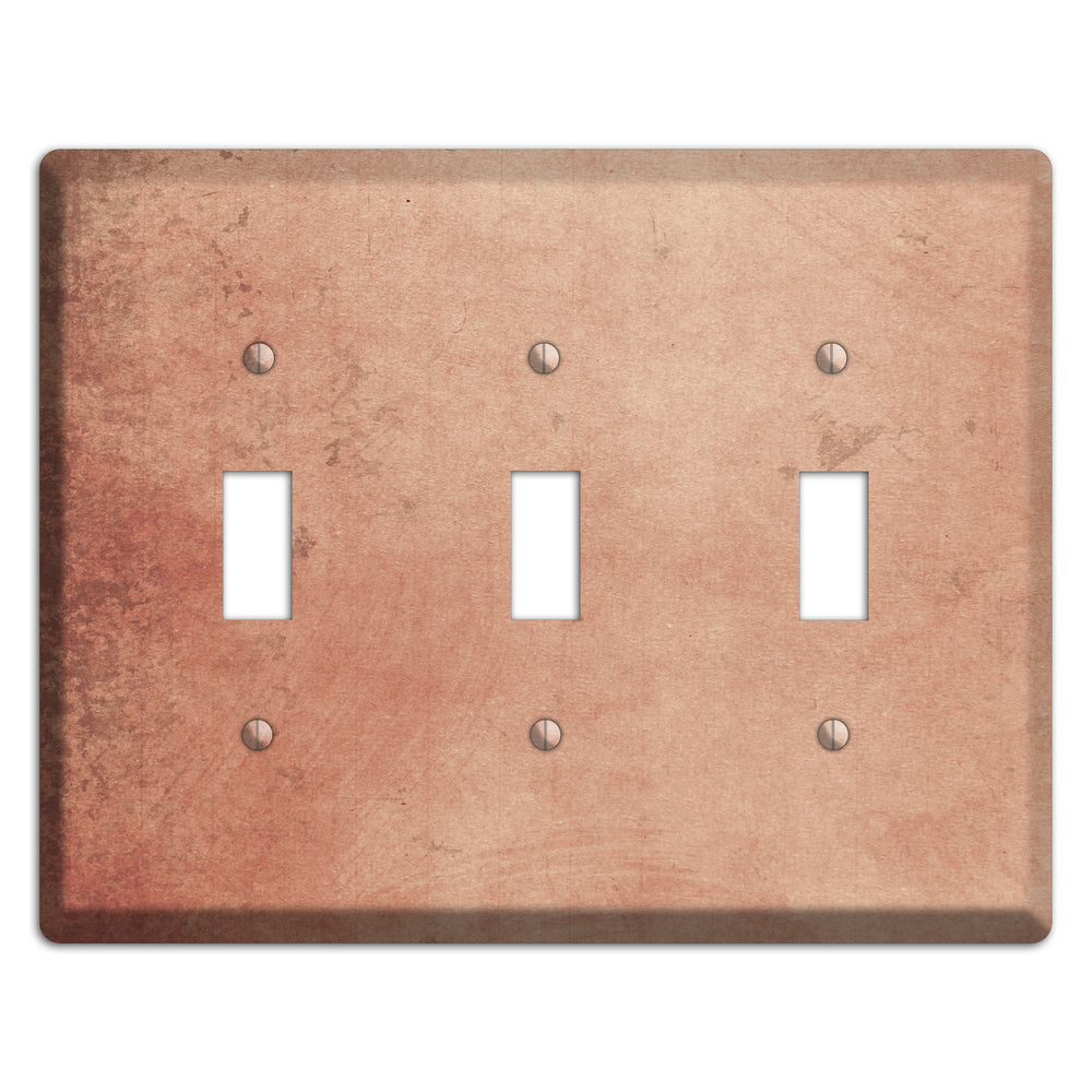 Tan Vintage Grunge 3 Toggle Wallplate