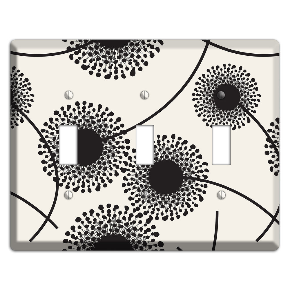 Simple Dandelion 3 Toggle Wallplate