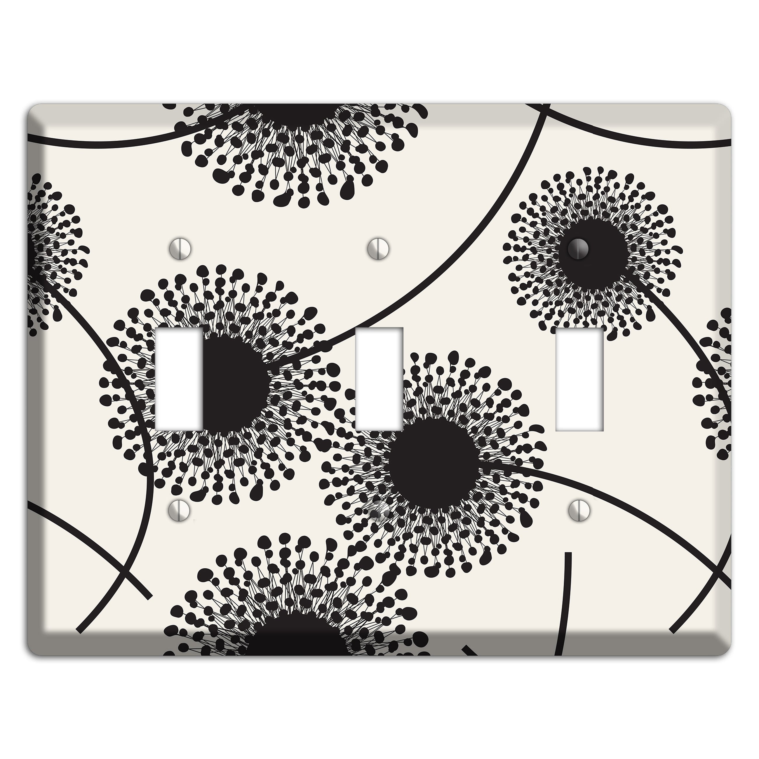 Simple Dandelion 3 Toggle Wallplate