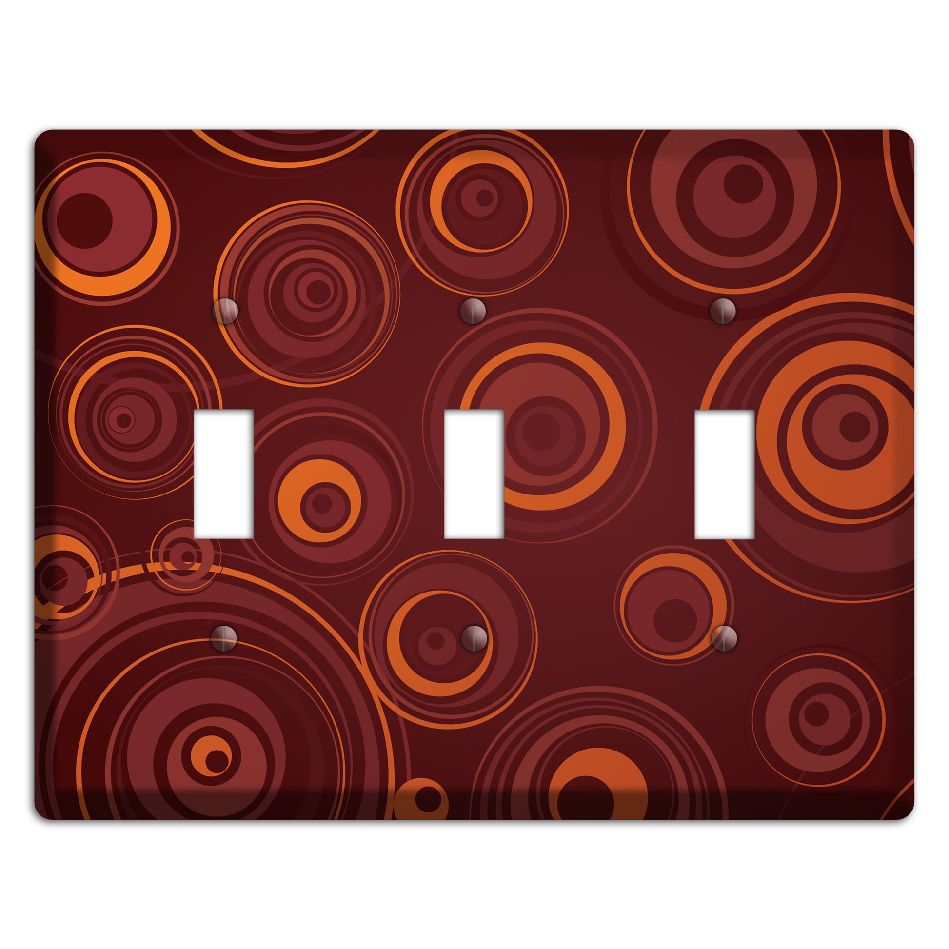 Brown Circles 3 Toggle Wallplate
