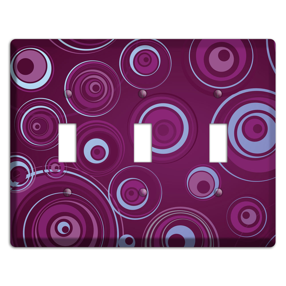 Purple Circles 3 3 Toggle Wallplate