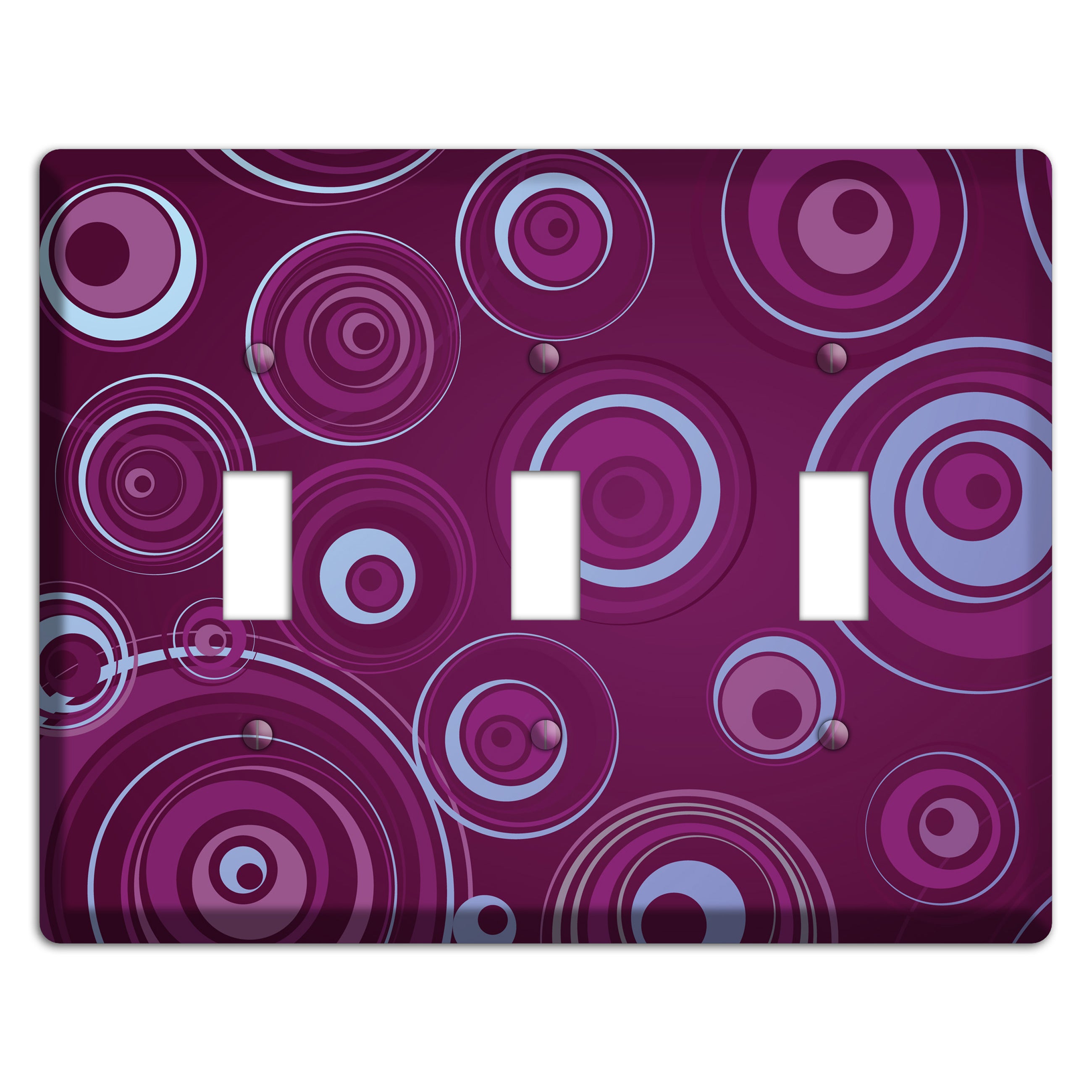 Purple Circles 3 3 Toggle Wallplate