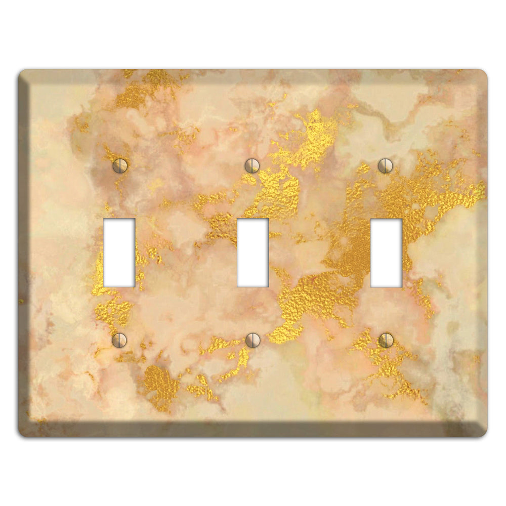 Old Gold Marble 3 Toggle Wallplate