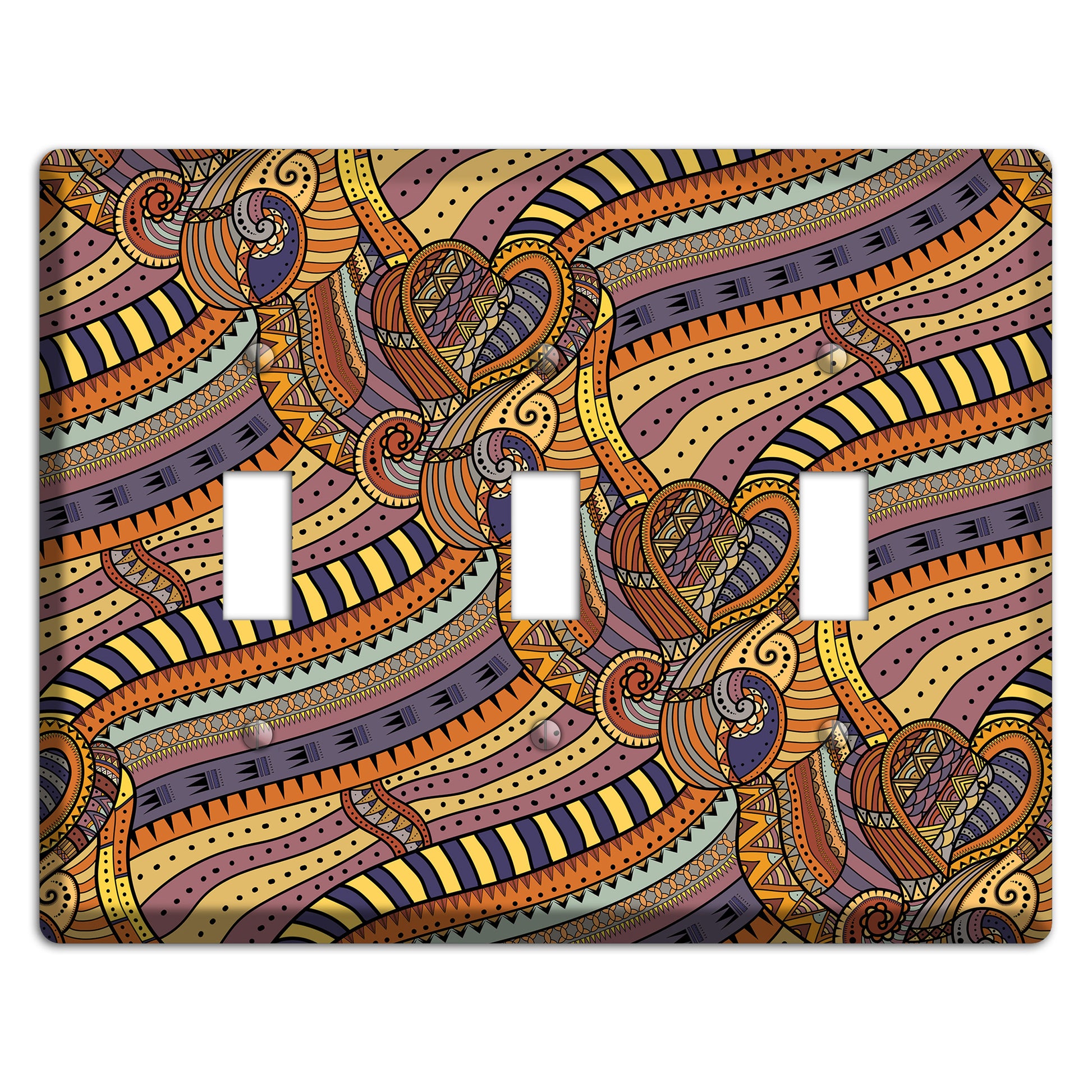 Retro Flourish 7 3 Toggle Wallplate