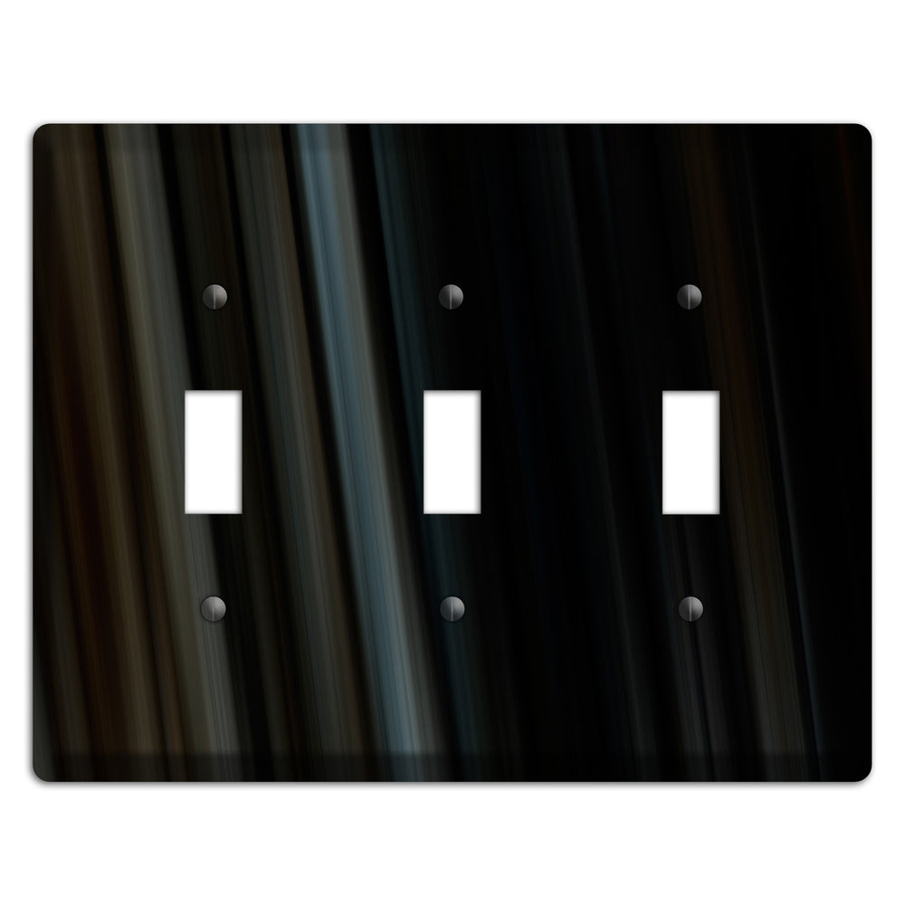 Black Ray of Light 3 Toggle Wallplate