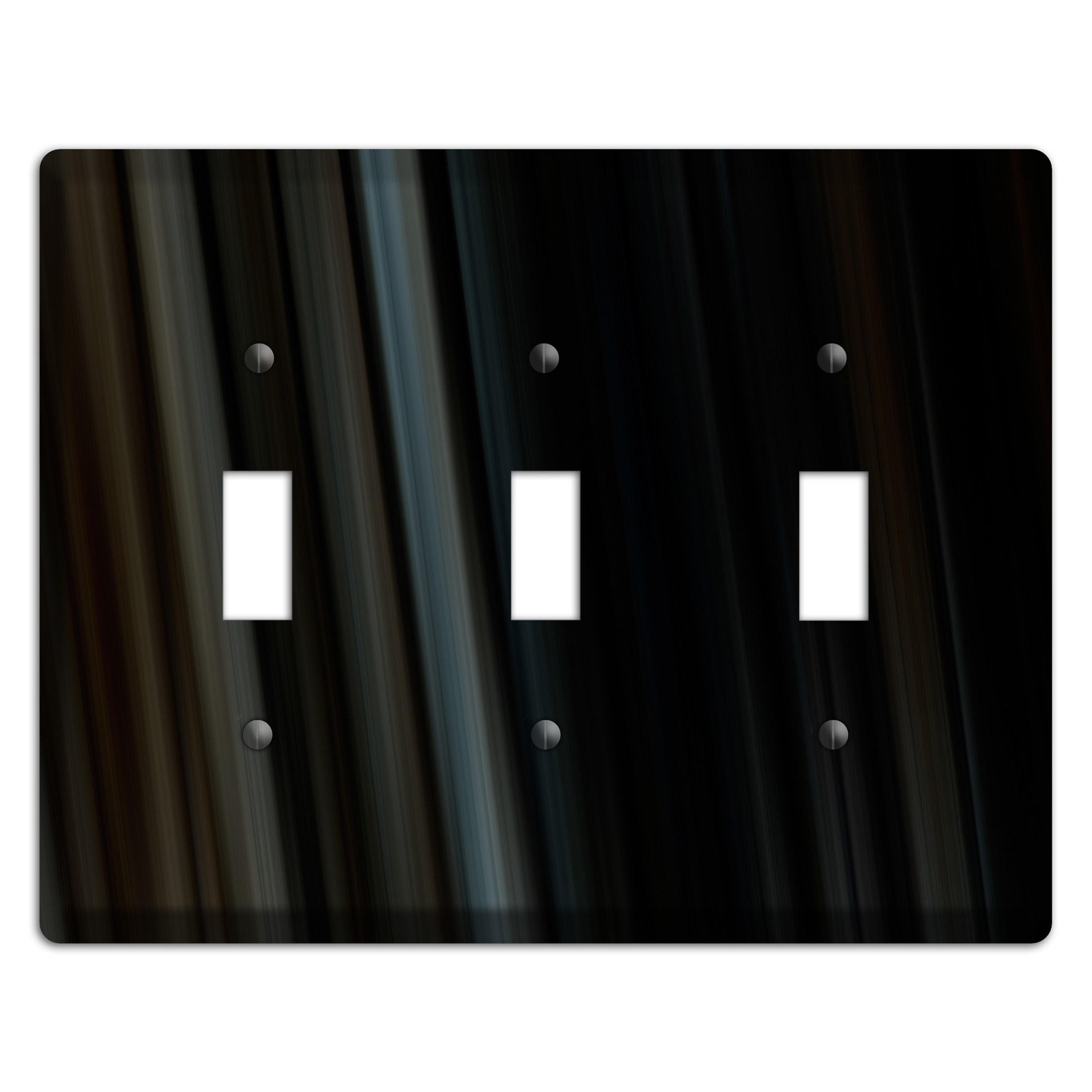 Black Ray of Light 3 Toggle Wallplate