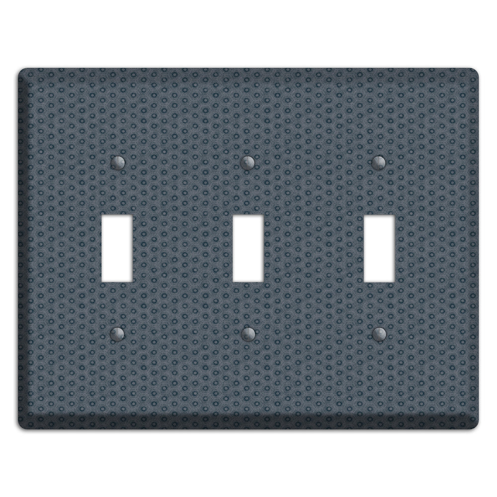 Blue Grey Foulard 3 Toggle Wallplate