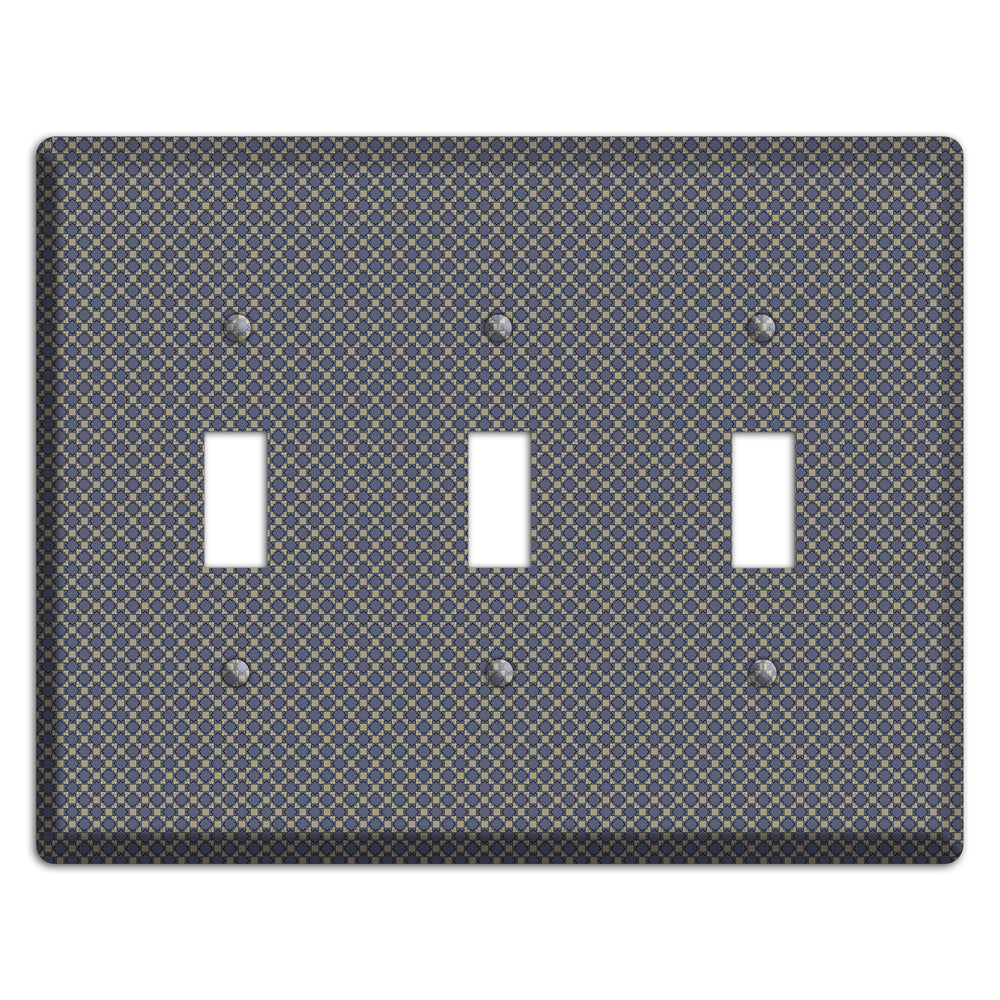 Blue-grey Arabesque 3 Toggle Wallplate