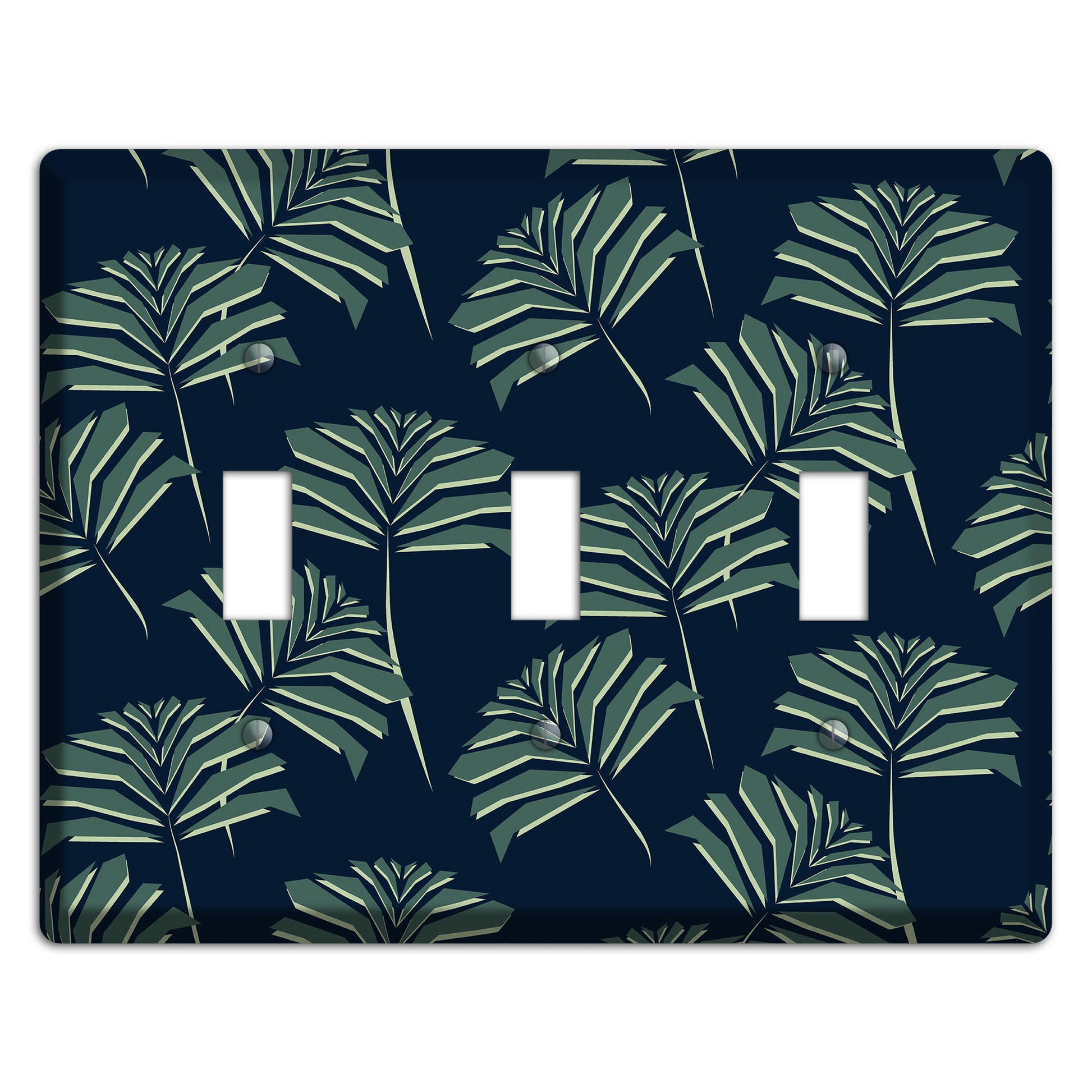 Leaves Style C 3 Toggle Wallplate