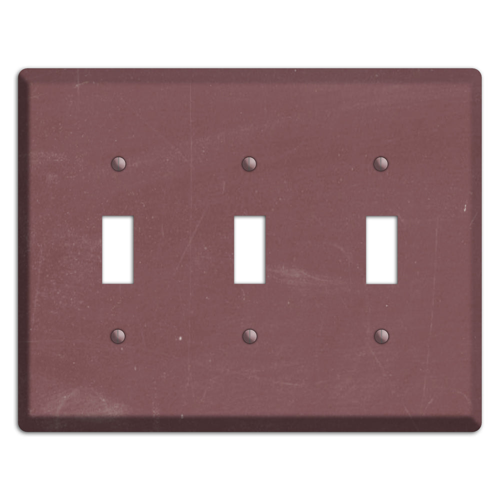 Chalk Dark Maroon 3 Toggle Wallplate