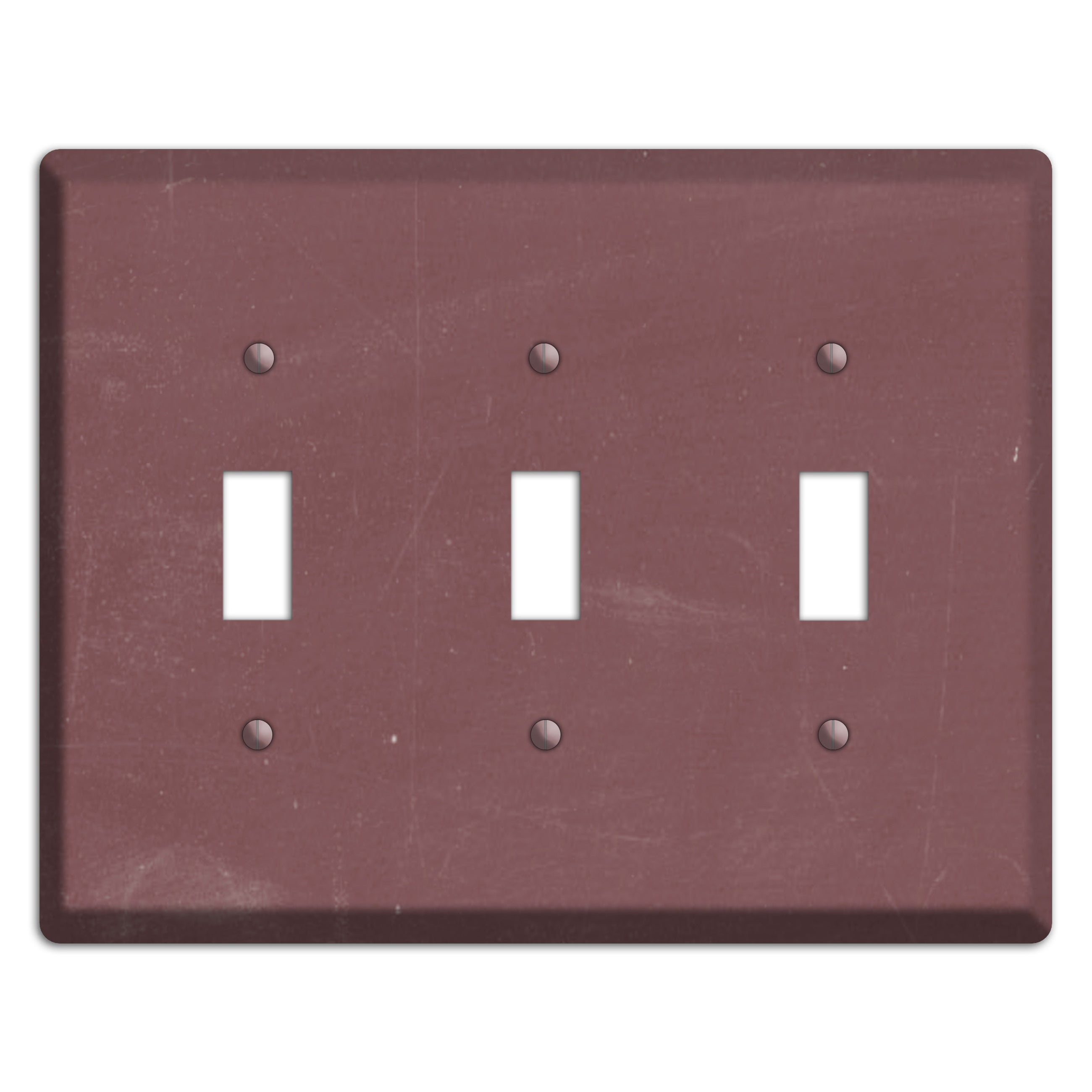 Chalk Dark Maroon 3 Toggle Wallplate