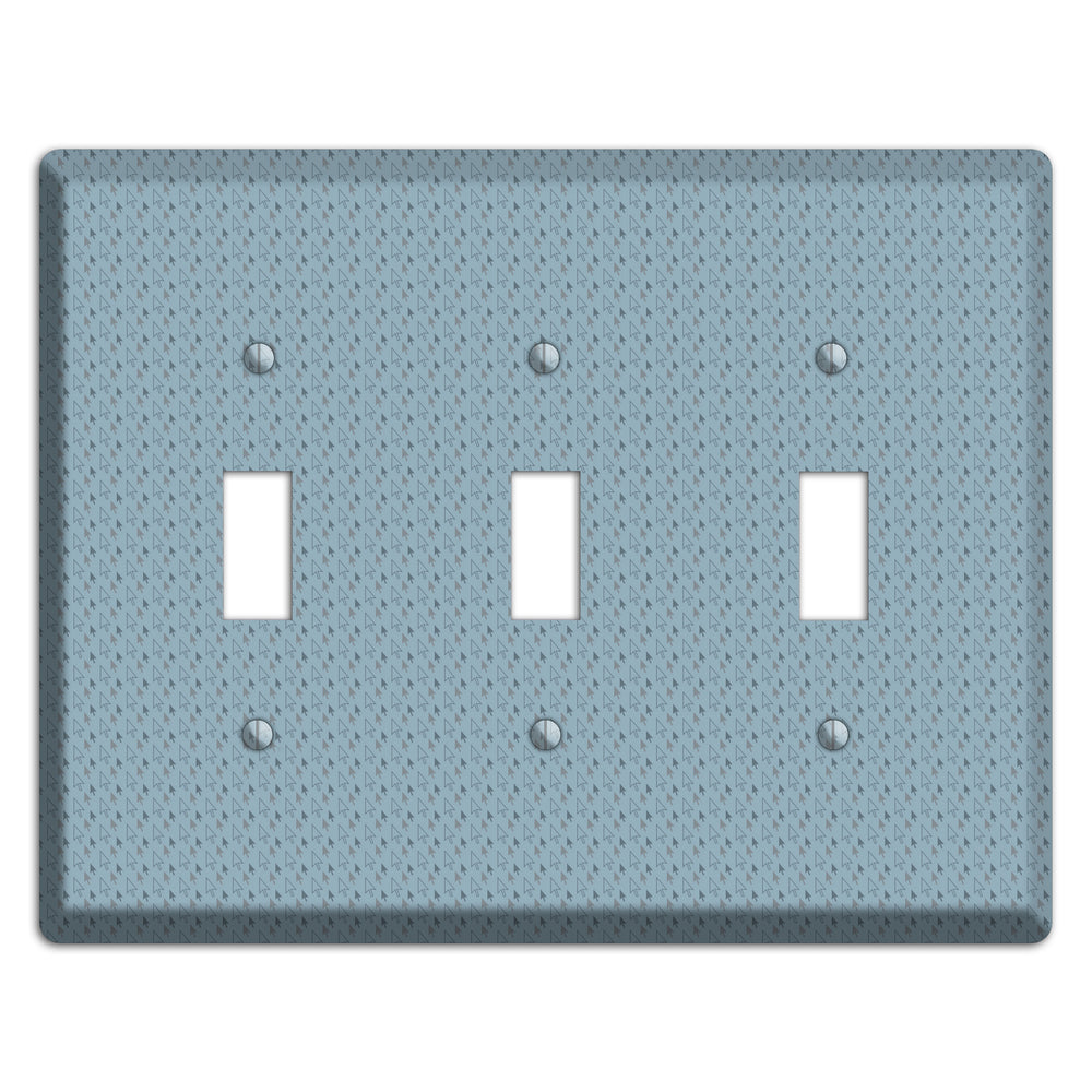 Blue Tiny Trees 3 Toggle Wallplate