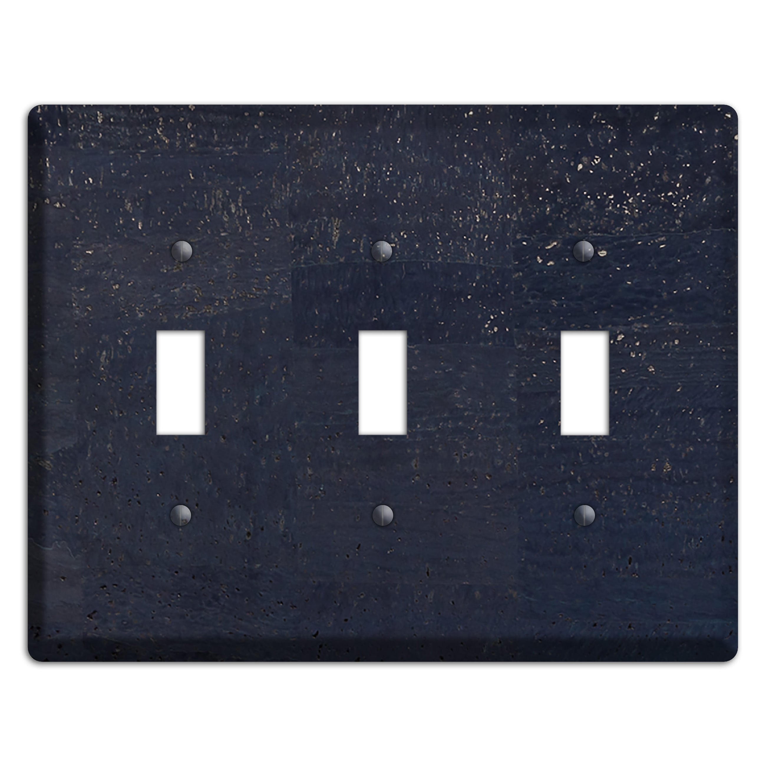 Navy Cork 3 Toggle Wallplate
