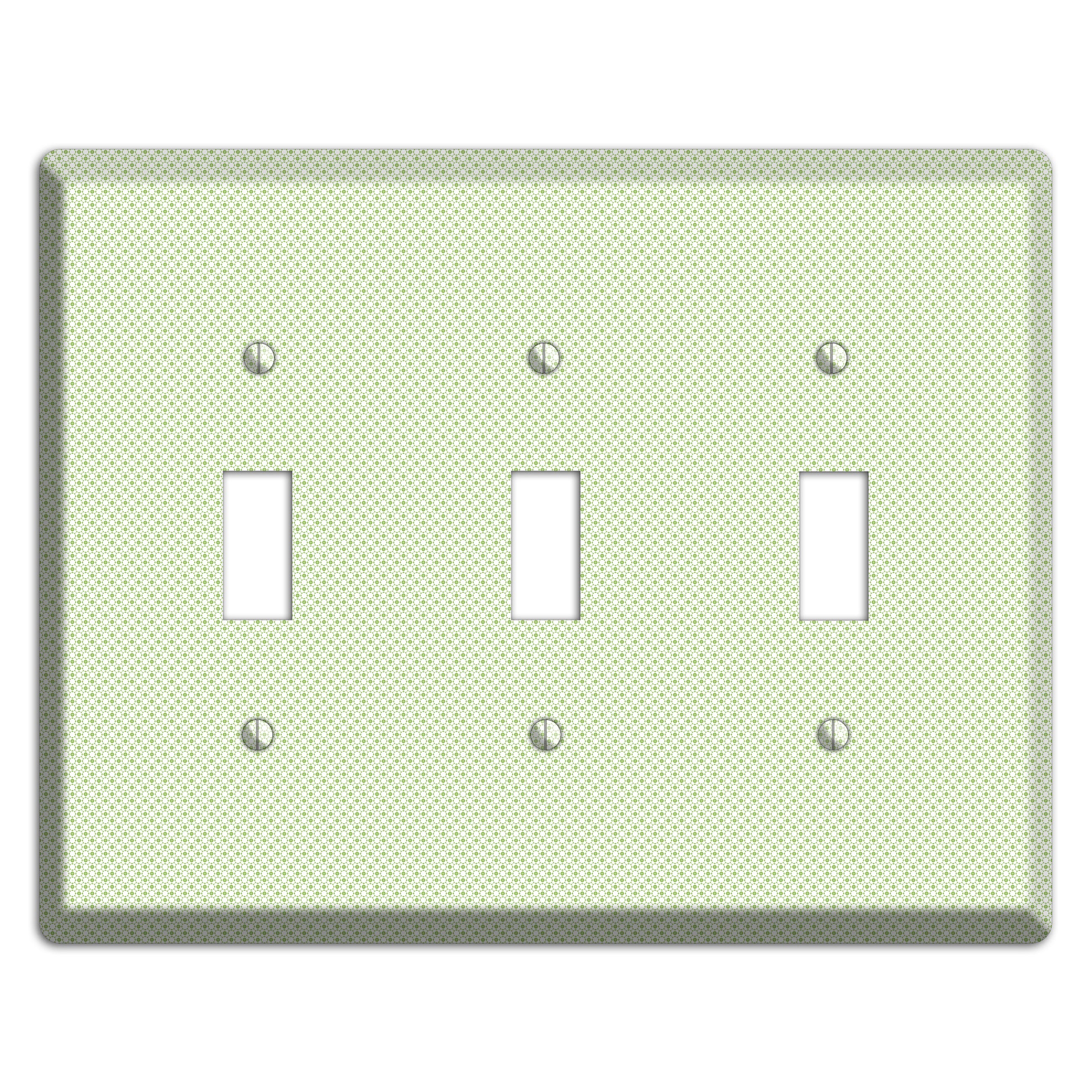 Light Green Tiny Geometric 3 Toggle Wallplate