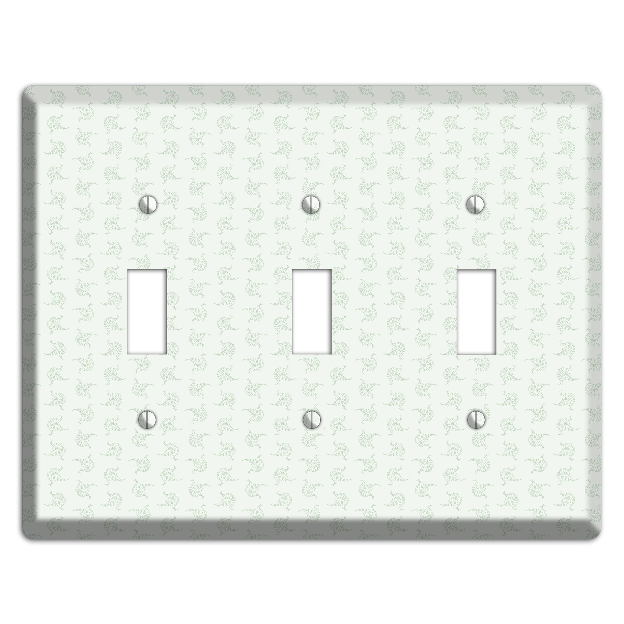 Mint Tiny Trefoil Cartouche 3 Toggle Wallplate
