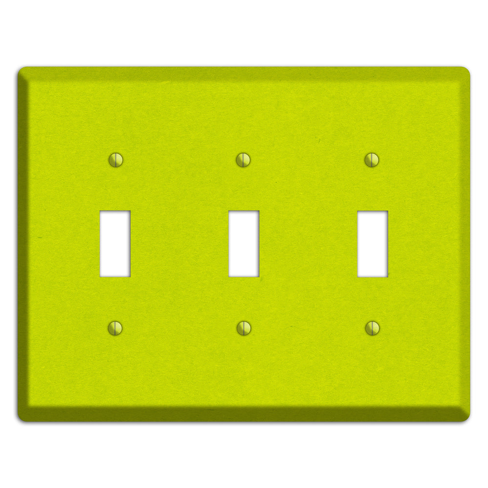 Electric Lime Kraft 3 Toggle Wallplate