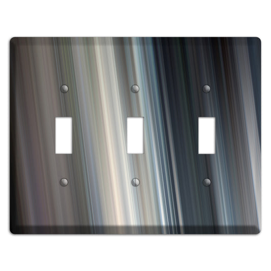 Blue Grey Ray of Light 3 Toggle Wallplate