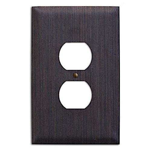 Oversized Discontinued Wenge Wood Duplex Outlet Cover Plate