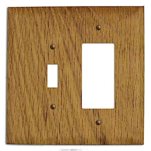 White Oak Wood Toggle / Rocker Cover Plate:Wallplates.com