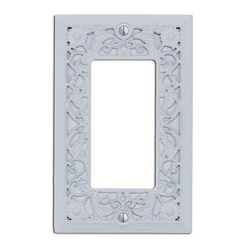 White Filigree Shabby Chic 1 Rocker (GFI)