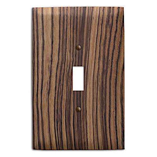 Zebrawood Wood Cover Plates:Wallplates.com